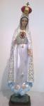 Our Lady of Fatima With Crown Church Statue - 26 Inch - Hand-painted Polymer Resin With Fancy Gold Highlights