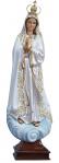 Our Lady of Fatima Church Statue With Crown - 33 Inch - Hand-painted Polymer Resin With Fancy Gold Highlights