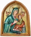 Our Lady of Perpetual Help Plaque - 36 Inch - Hand-painted Polymer Resin