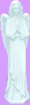 Standing Angel Outdoor Garden Church Statue - 36 Inch - White Vinyl Composition