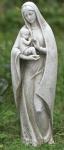 Madonna & Child Outdoor Garden Statue - 14 Inch - Resin Stone Mix