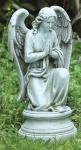 Praying Angel Outdoor Garden Statue - 17.75 Inch - Resin Stone Mix