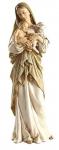 Mary With Baby Jesus & Lamb Statue - 12 Inch - Resin Stone Mix