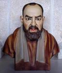 St. Padre Pio Church Statue Bust - 22 Inch - Hand-painted Polymer Resin