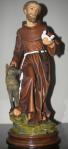 St. Francis With Wolf Statue - 18 Inch - Hand-painted Polymer Resin