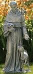 St. Francis Outdoor Garden Statue - 36.5 Inch - Resin Stone Mix