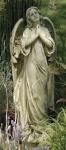 Praying Angel Outdoor Garden Statue - 36 Inch - Resin Stone Mix