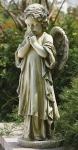 Praying Child Angel Outdoor Garden Statue - 26 Inch - Resin Stone Mix