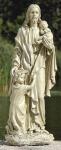 Jesus With The Children Outdoor Garden Statue - 24 Inch - Resin Stone Mix