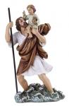 St. Christopher Statue - 4 Inch - Resin - Patron Saint of Travelers