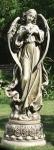 Angel Outdoor Garden Statue - 46.75 Inch - Resin Stone Mix