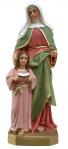 St. Anne and Child Statue - 14 Inch - Hand-painted Polymer Resin