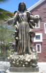 Sacred Heart of Jesus Outdoor Garden Church Statue - 94 Inch - Bronze Looking Hand-painted Resin