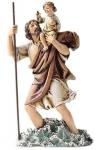 **** Discontinued **** St. Christopher Statue - 6 Inch Resin Stone Mix