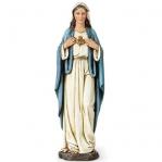 Immaculate Heart of Mary Statue - 10 Inch - Resin Stone Mix