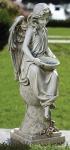 Angel Solar Outdoor Garden Statue - 21 Inch - Resin Stone Mix