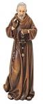 St. Padre Pio Statue - 6 Inch - Resin Stone