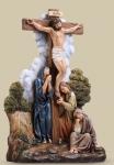 Crucifixion Scene Statue - 9.75 Inch - Made of Stone / Resin