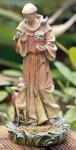 St. Francis Outdoor Garden Bird Feeder Statue - 12 Inch - Resin Stone Mix