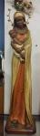 African Madonna and Child Statue - 34 Inch - Hand-painted Polymer Resin