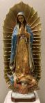 Our Lady of Guadalupe Church Statue - 38 Inch - Hand-painted Polymer Resin With Fancy Gold Highlights