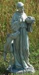 St. Francis Outdoor Garden Statue - 25.5 Inch - Resin Stone Mix