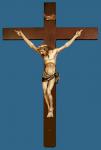Wall Crucifix - 46 Inch - Wood Cross with Hand-painted Corpus