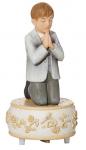 First Communion Boy Musical Figurine - 6.5 Inch - Stoneresin