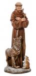 St. Francis With Animals Statue - 8 Inch - Stone Resin Mix