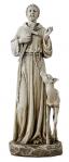 St. Francis Outdoor Garden Statue - 14 Inch - Stone Resin - Patron Saint of Animals