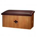Personal Padded Kneeler With Storage - Made of Maple Hardwood With A Medium Oak Finish