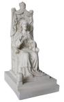 Christ The King Statue - Indoor / Outdoor - 22 Inch - Antique Stone Look - Made of Fiberglass