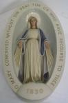 Miraculous Medal Plaque - 30 Inch - Indoor Use - Painted Fiberglass
