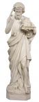 St. John the Baptist Outdoor Garden Church Statue - 65 Inch - Antique Stone Looking Fiberglass