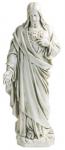 Sacred Heart of Jesus Outdoor Garden Church Statue - 61 Inch - Antique Stone Looking Fiberglass