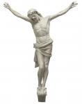 Crucified Jesus Corpus Outdoor Garden Church Statue - 86 Inch - Antique Stone Looking Fiberglass