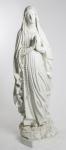 Our Lady of Lourdes Outdoor Garden Church Statue - 64 Inch - Antique Stone Looking Fiberglass