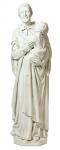 St. Vincent de Paul Outdoor Garden Church Statue - 48 Inch - Antique Stone Looking Fiberglass