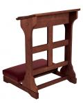 Cross Padded Kneeler - Walnut Stain Maple Hardwood