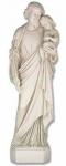 St. Joseph & Child Jesus Statue - Indoor / Outdoor - 36 Inch - Antique Stone - Made of Fiberglass Resin