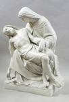 Pieta Church Statue - By Daprato - 42 Inch - Indoor / Outdoor - Antique Stone - Made of Fiberglass 