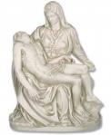 Pieta Outdoor Garden Church Statue - 28 Inch - Antique Stone Looking Fiberglass