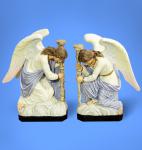 Bergama Angel Set Church Statues - 35 Inch - Indoor - Painted Fiberglass
