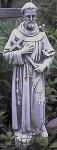 St. Francis of Assisi Garden Statue - 25 Inch - Indoor / Outdoor - Antique Stone - Made of Fiberglass 
