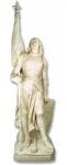 St. Joan of Arc Church Statue - 93 Inch - Indoor / Outdoor - Antique Stone - Made of Fiberglass 