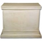 Outdoor Garden Church Statue Pedestal - Antique Stone Fiberglass - 43.0W 21.0D 30.0H