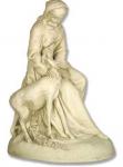 St. Clare Of Assisi Outdoor Garden Statue - 19 Inch - Fiberglass Antique Stone Look