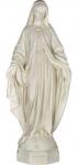 Our Lady of Grace Outdoor Garden Statue - 26 Inch - Antique Stone Look - Fiberglass