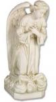 Sorrowful Kneeling Outdoor Garden Church Statue - 27 Inch - Antique Stone Looking Fiberglass