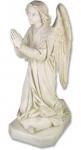 Praying Angel Outdoor Garden Church Statue - 39 Inch - Antique Stone Look Fiberglass